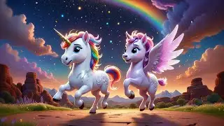 Three Baby Unicorns Fly Through Stars | Magical Unicorn Song for Kid | Baby Songs & Preschool Rhymes