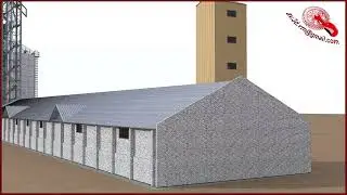 3D-animation of grain storage area