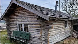 Late 1800s Trappers cabin inside tour