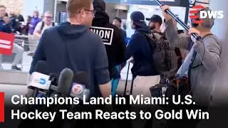 JUST IN: U.S. Ice Hockey Team Returns Home, Speak to Media After Historic Olympic Gold Victory |AD1E