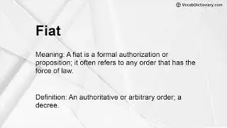 Fiat Meaning