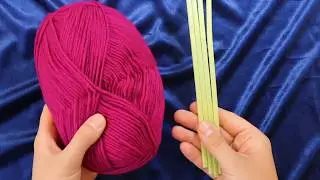 Amazing Flower Craft Ideas with Woolen - Hand Embroidery Amazing Trick - Easy Wool Flower Design