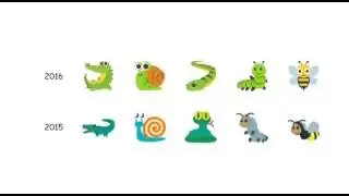 Эволюция эмодзи Emoji One: 2015&ndash;2016