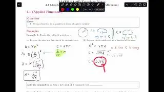 Write Function in Terms of 1 Variable || 4.1.1 Prelude to Calculus