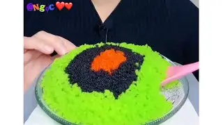 ASMR ) Cut Eating  Mixed Colored Fish Eggs  and Garlic🐟🐠 🐡🐡