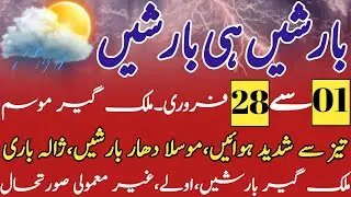 Next 30 Day Weather Report | Pakistan Weather | February Weather | February Outlook |  Mosam Ka hal