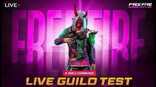 🔴 Free Fire Live Guild Test 🔥 1v2 Hardest Fight ☠️ | Road to 5k Subscribers❤️ | #fflive #guildtest