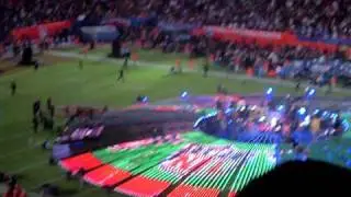 Super Bowl 44 Half time show set up!