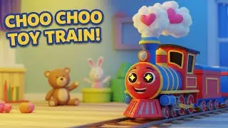 Choo Choo Train Goes Round & Round 🚂 | Cute Toy Train for Toddlers