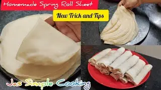 New Trick and Tips for Perfect Spring Roll Sheet | Homemade Spring Roll Sheet Recipe in Tamil 