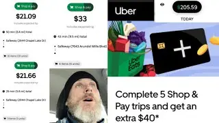 You should be doing UberEats Shop and Pay!