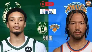 🚨 LIVE! Milwaukee Bucks vs New York Knicks | Emirates NBA Cup | Play-By-Play & Reaction