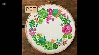 Heart,round and square shape picture Frame patterns of cross_stitch❤️🪡🧶🎨#crossstitch#picture#flowers