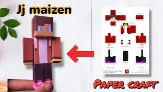 DIY jj maizen action figure papercraft #minecraft