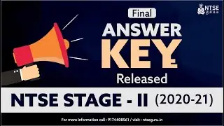 NTSE Stage-II Final Ans Key -2021