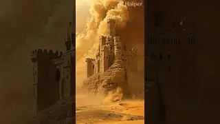 Epic Sandstorm Engulfs Majestic Desert Castle | AI Cinematic Experience