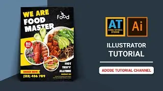 How to make food flyer in illustrator | Adobe Tutorial