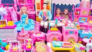 13Minutes Satisfying with Unboxing Pink Barbie Princess Bedroom PlaySet Review Toys｜ASMR