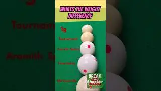 сколько весят разные шары для снукера?