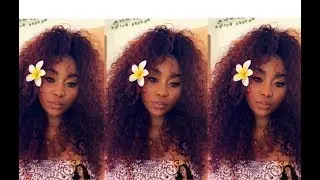 Brazilian Tight Curly Hair | Install & Color Ft Queen Weave Beauty LTD
