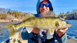 Walleye Fishing on the Wisconsin River! I caught a GIANT!