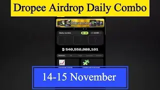 Dropee Daily Combo Today | Dropee Daily Combo 14 November | Dropee Daily Combo | Dropee Combo Today