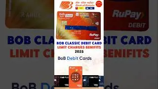 BOB Rupay Classic Debit Card Limit Charges Benifits । BOB Rupay Classic ATM Card Charges #shorts