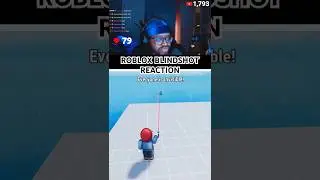 Реакция на 100 выстрелов вслепую в Roblox 😂😂😂 !! #roblox