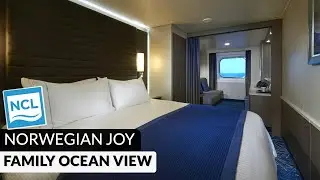 Norwegian Joy | Family Ocean View Stateroom Full Walkthrough Tour & Review 4K | Category O4, O5