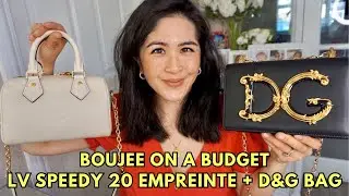 BOUJEE ON A BUDGET Louis Vuitton Speedy 20 Cream Empreinte & D&G Girl Bag | Sam Loves