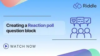 4. Creating a Reaction poll question block in Riddle Quiz Maker (Question 2)