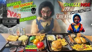 Smoke Factory Mega Food Challenge! | Ribs, Steak, Traffic Burgers & Loaded Fries Feast 🔥