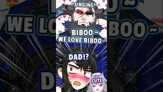 Nerissa feels a bit embarrassed when her dad sings to biboo #shorts #vtuber #hololive