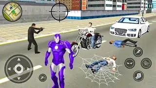 Iron Flying Hero Ninja Gangster Crime Vegas City - Android Gameplay