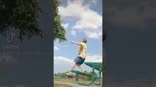 Extreme Athlete does the Perfect Footbag Stunt Over a Table