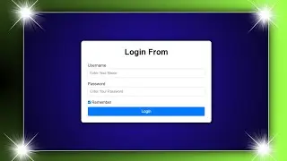 Login Form Using HTML And CSS | Login Form Using HTML CSS And JavaScript  Tutorials Easy Steps |
