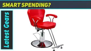 Barber Chair: Styling Chair Reclining Hydraulic Chair with Movable Headrest (Red) Review