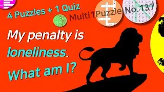 What am I? My penalty is loneliness. #Multi1Puzzle #Quiz #Puzzle Crossword Maze Riddle Game No.137