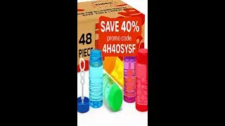 40% Off MAPIXO Neon Bubble Bottles&mdash;No-Mess, Big Bubbles! Kidscastel