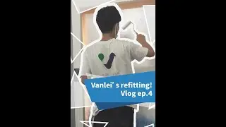 how to paint an ombre wall of metallic velvet paint | Vanlei's refitting vlog EP.4