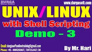 UNIX/LINUX with Shell Scripting tutorials || Demo - 3 || by Mr. Hari on 23-07-2025 @6PM IST