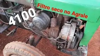 Trator Agrale 4100 antigo, adapta&ccedil;&atilde;o Filtro de ar Seco do agrale 4100 moderno