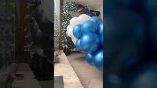 How to make ballon arch | ballon arch tutorial easy way | entrance gate decor for birthday #viral 🤩