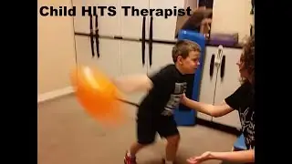 Parent Child Coach Reacts to Child Hitting Occupational Therapist