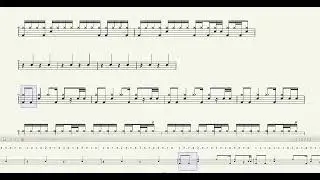Partitura bater&iacute;a - Ride (Twenty One Pilots) - Drum Sheet