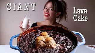 Гигантский шоколадный торт «Мокко Лава» с арахисовым маслом MUKBANG с кофейным мороженым!