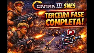 Contra III SNES &ndash; Terceira Fase Completa  Gameplay Retro The Alien Wars