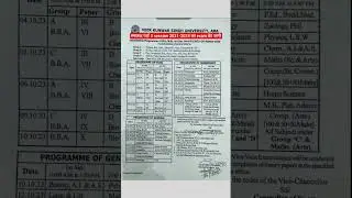 स्नातक पार्ट-2 Session 2021-2024 ka exam routine जारी Ho  गया है  vksu Part-2 admit card kab aaya ga