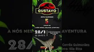 CONVITE ANIMADO Dinossauro