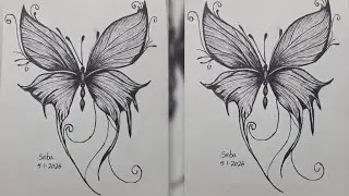 How to draw butterfly 🦋 | pen drawing 🦋
